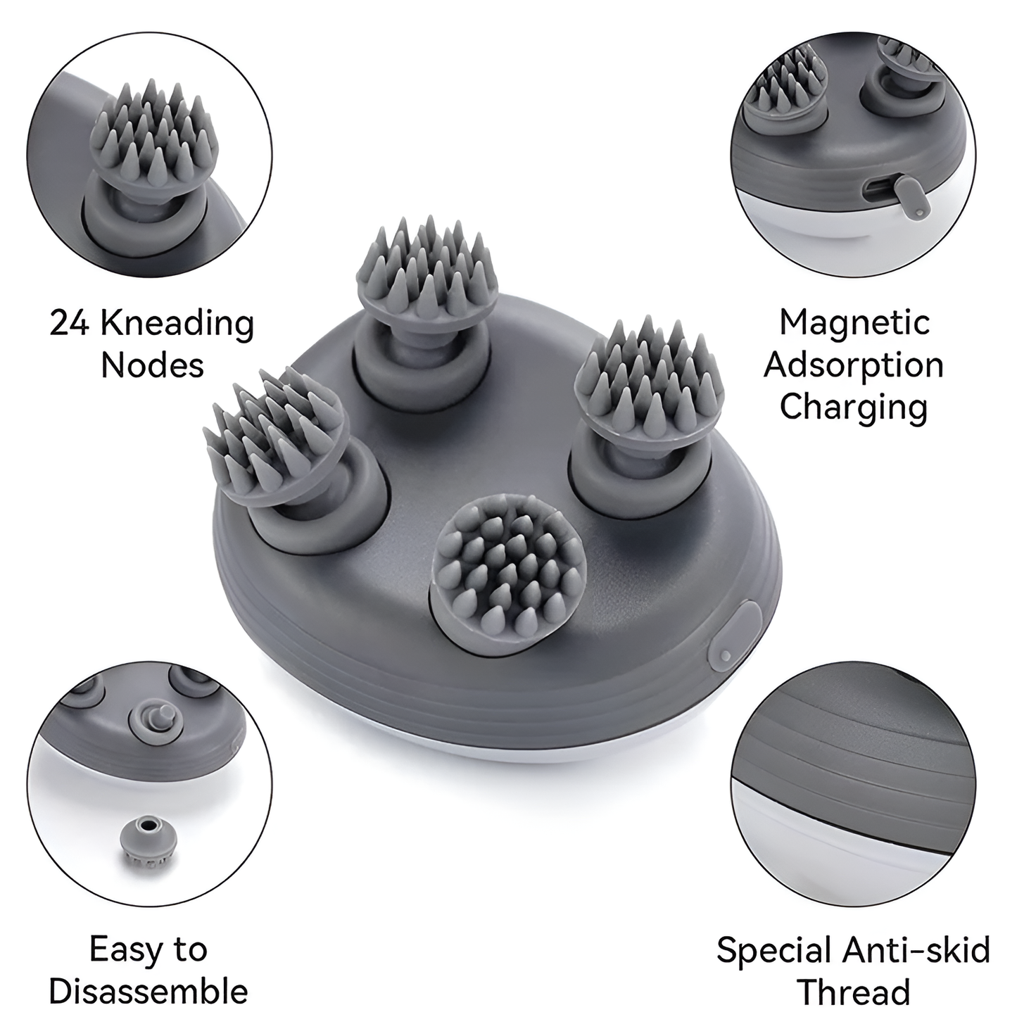 Electric Silicone Deep Scalp Massager