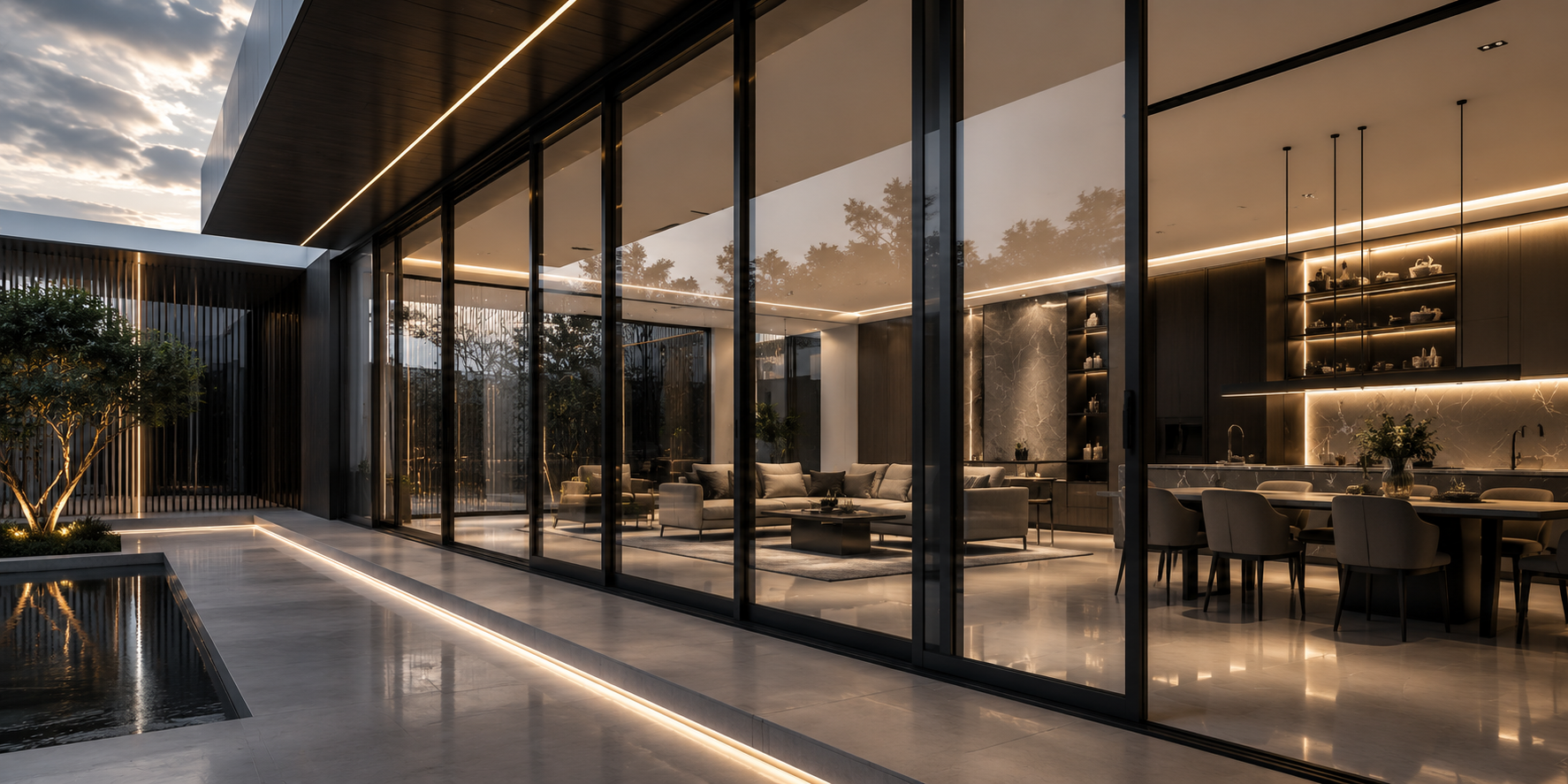 Luxury architectural aluminium, glass facade, and interior systems by ALUVARA
